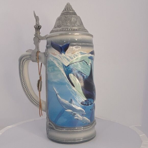 Sea World Killer Whale Stein Limited Edition Collector Series Vintage  1991 - Picture 5 of 16